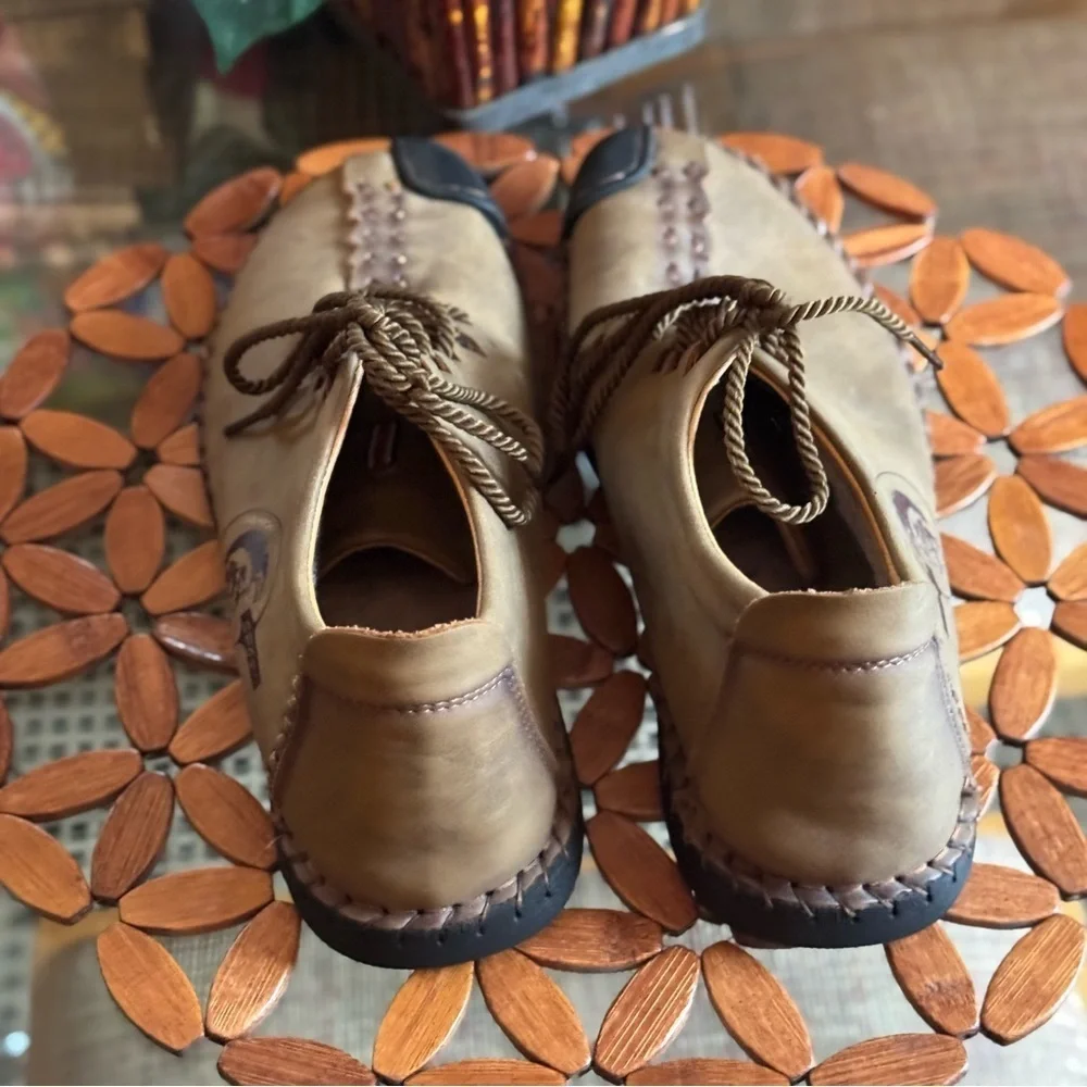 Fashion Sport Quality Men's Casual Split Leather Flat Loafer Moccasins Shoes